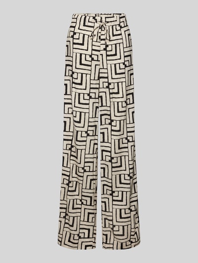 Christian Berg Woman Spodnie materiałowe z wiskozy z wpuszczanymi kieszeniami i elastycznym pasem Czarny 2