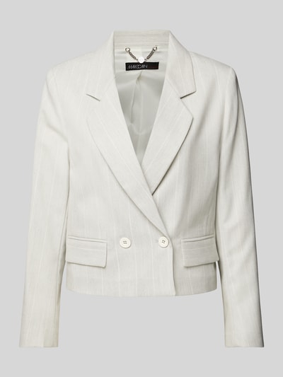 Marc Cain Regular fit blazer met klepzakken Ecru - 2