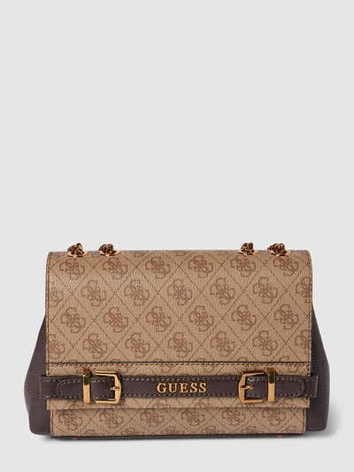 Guess Handtasche mit Allover-Logo-Muster Modell 'SESTRI' Dunkelbraun 1