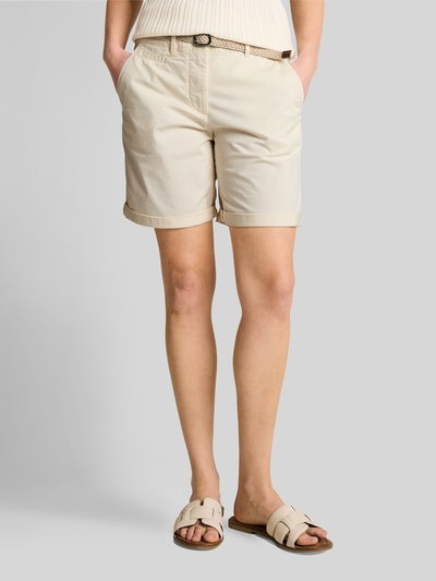 Tom Tailor Chinoshorts met riem Offwhite - 4