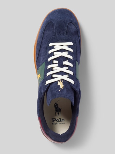 Polo Ralph Lauren Sneakersy skórzane z wyhaftowanym logo Granatowy 3