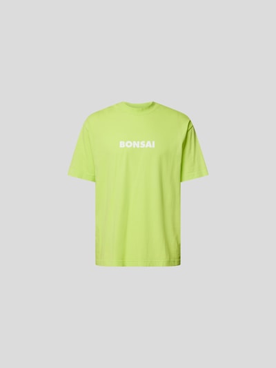 Bonsai T-Shirt mit Stehkragen Neon Gruen 2