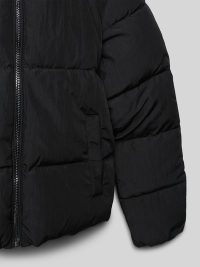 Only Regular Fit Steppjacke mit Stehkragen und abnehmbarer Kapuze Modell 'DOLLY' Black 2