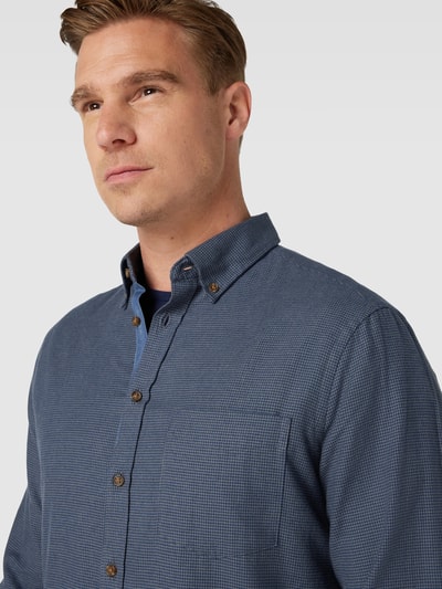 Christian Berg Men Flanellhemd mit Button-Down-Kragen Graphit 3