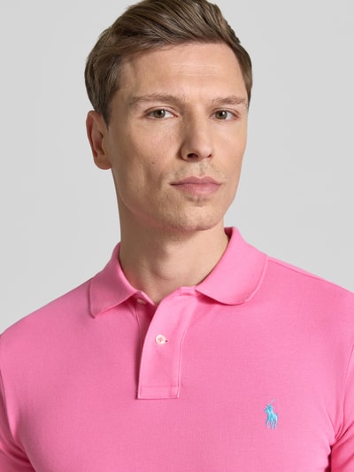 Polo Ralph Lauren Slim Fit Poloshirt aus reiner Baumwolle Pink 3