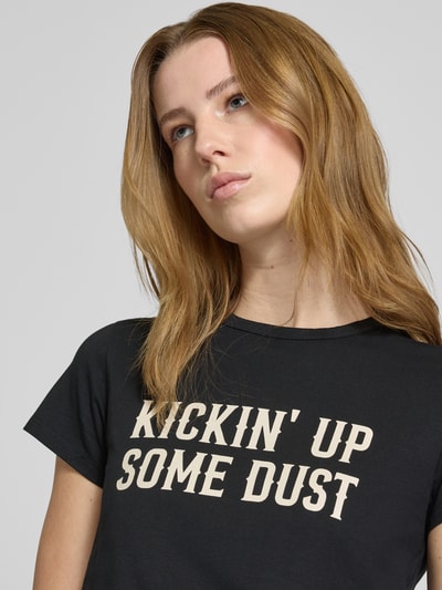 REVIEW T-shirt met statementprint Zwart - 3