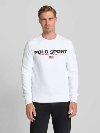 Polo Ralph Lauren Sweatshirt mit Label-Print Weiss 4