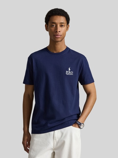 Polo Ralph Lauren relaxed fit T-shirt van puur katoen met gestikt logo Marineblauw - 4