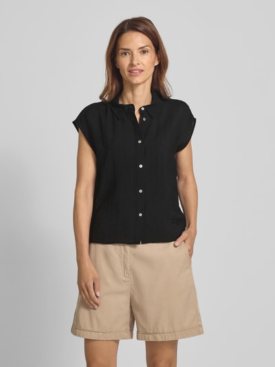 OPUS Bluzka koszulowa z bocznym wiązaniem model ‘Fadri’ Czarny 4