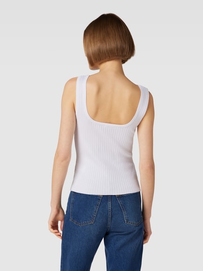 mbyM Stricktop mit Karree-Ausschnitt Modell 'Anandi' Weiß 5
