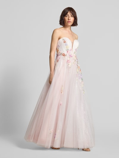 unique Maxikleid im Off-Shoulder-Look mit Perlen und Pailletten Rosa 1