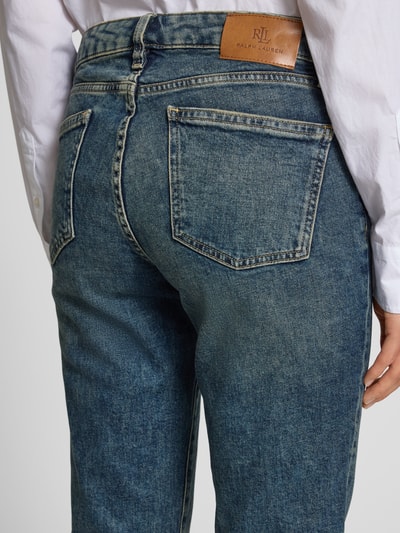 Lauren Ralph Lauren Straight fit jeans in used-look Jeansblauw - 3