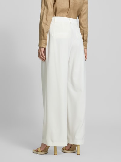 s.Oliver BLACK LABEL Wijde broek met viscose Offwhite - 5