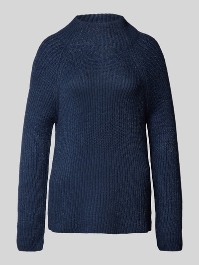 Jake*s Collection Gebreide pullover met effectgaren Koningsblauw - 1