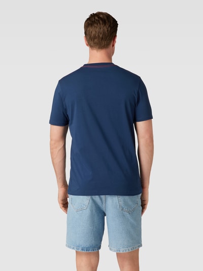 Christian Berg Men T-shirt met labelprint Donkerblauw - 5