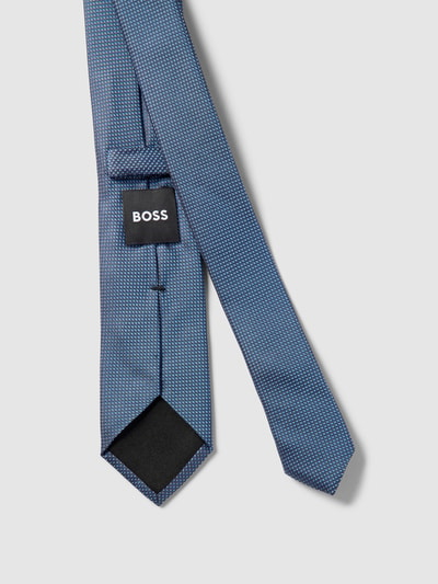 BOSS Krawat z jedwabiu z drobnym wzorem model ‘Tie’ Niebieski 2