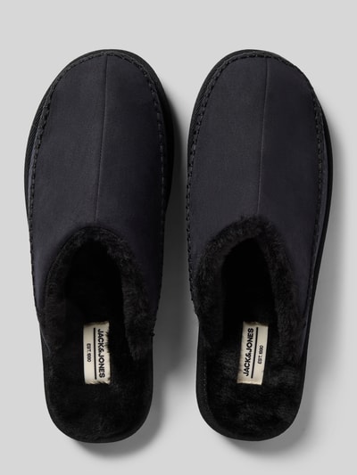Jack & Jones Huisschoenen met voering van imitatiebont, model 'MANOR MOC MULE' Zwart - 3