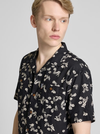 Superdry Regular Fit Freizeithemd aus Baumwoll-Leinen-Mix Black 3