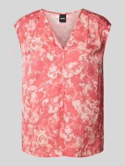 BOSS Blusentop mit V-Ausschnitt Modell 'Binadi' Pink 2