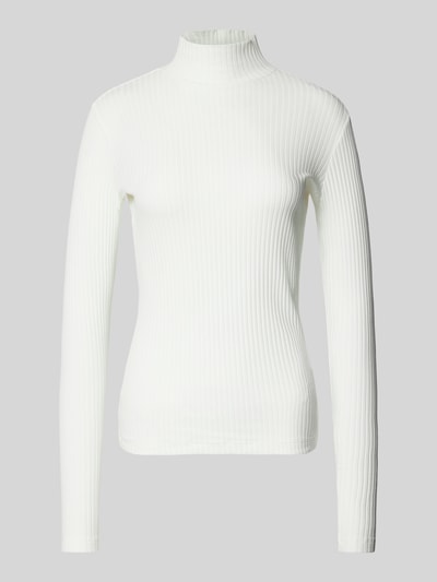 HUGO Longsleeve mit Stehkragen Modell 'Driza' Offwhite 1