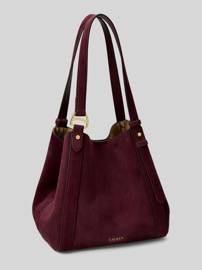 Lauren Ralph Lauren Henkeltasche aus echtem Schafsleder Modell 'TASHA' Bordeaux 3