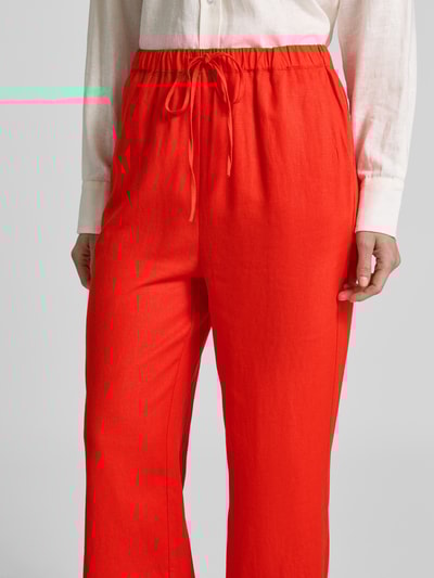 GUIDO MARIA KRETSCHMER WOMAN Stoffhose aus Leinen-Viskose-Mix Modell 'MATHILDA' Hellrot 3