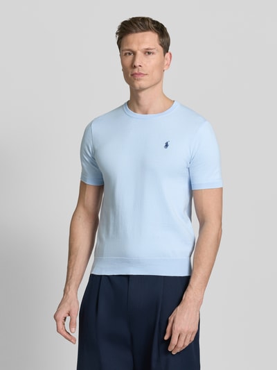 Polo Ralph Lauren Slim Fit T-Shirt aus reiner Baumwolle Bleu 4