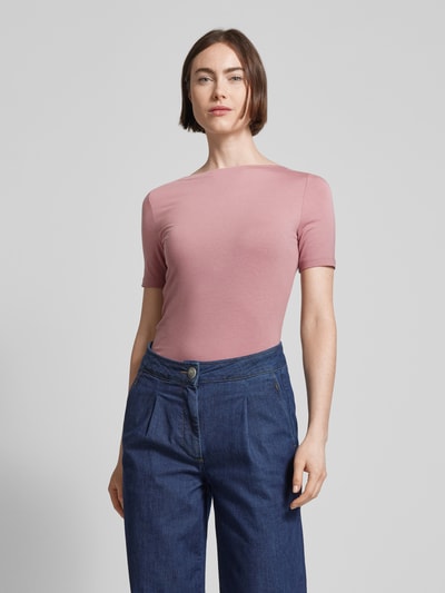 Vero Moda T-shirt met boothals, model 'PANDA' Roze - 4