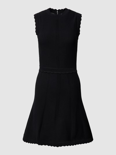 THE KOOPLES Knielanges Kleid mit Strukturmuster Black 2