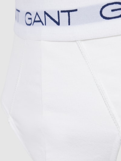 Gant Slipy z elastycznym paskiem z logo w zestawie 3 szt. Biały 2