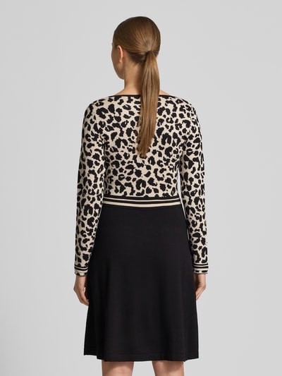 zero Knielanges Kleid aus Viskose-Mix in Strick-Optik Black 5