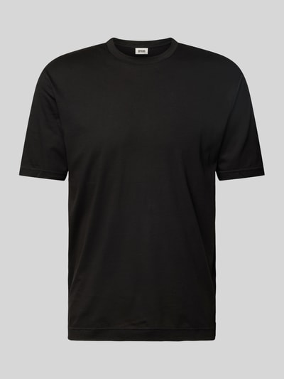 Drykorn T-Shirt mit geripptem Rundhalsausschnitt Modell 'GILBERD' Black 1