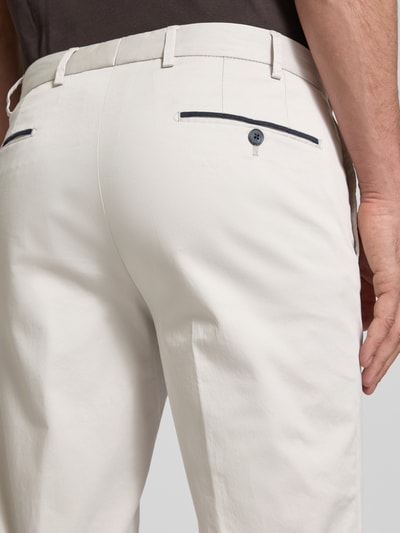 Hiltl Regular Fit Hose mit Eingrifftaschen Modell 'Peaker' Kitt 3