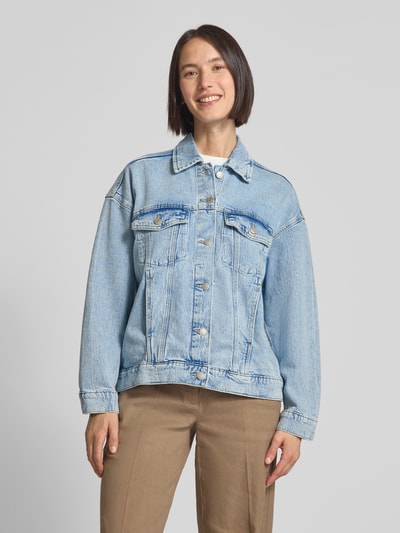 Vero Moda Oversized jeansjack van katoenmix, model 'TESSA' Lichtblauw - 4