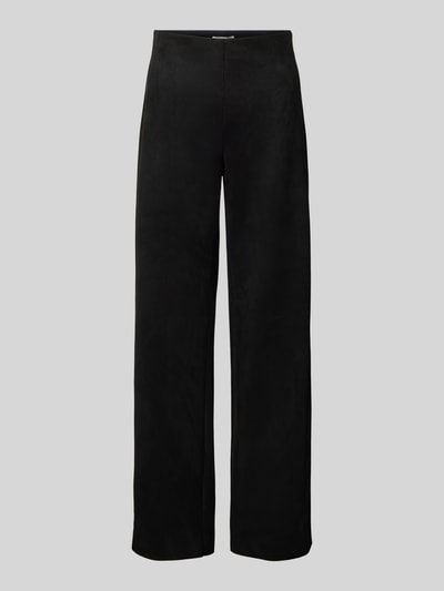 Christian Berg Woman Baggy fit stoffen broek in leerlook Zwart - 2