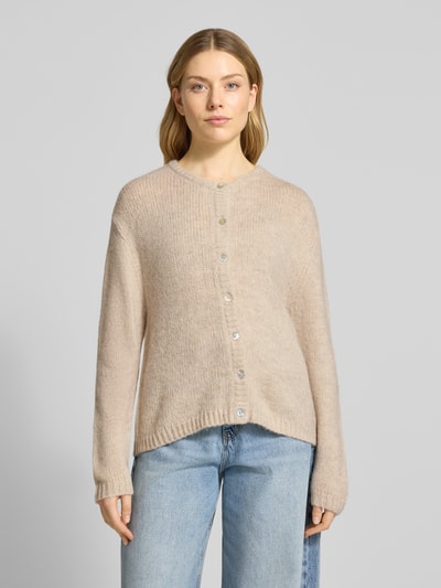 s.Oliver RED LABEL Regular fit gebreid jack van alpaca Beige - 4