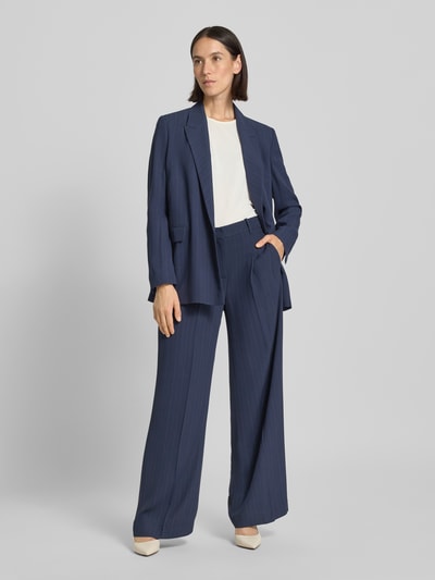 BOSS Spodnie do garnituru o kroju regular fit z czystej wiskozy Granatowy 1