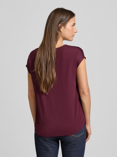 More & More T-shirt met ronde hals Bordeaux - 5