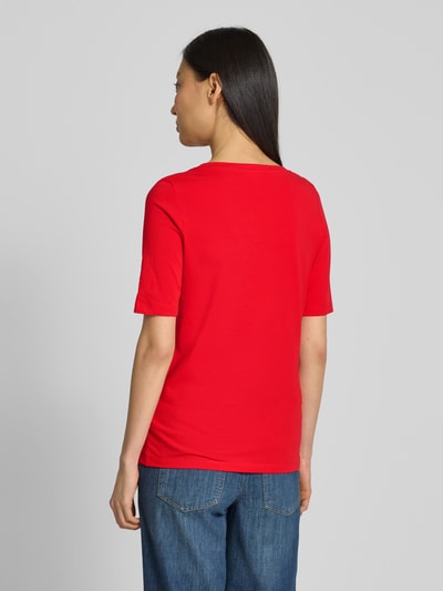 s.Oliver RED LABEL Slim fit T-shirt van katoenmix Rood - 5