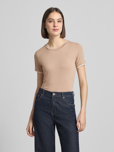 FREE/QUENT regular fit T-shirt van viscosemix model 'Alvin' Beige - 4