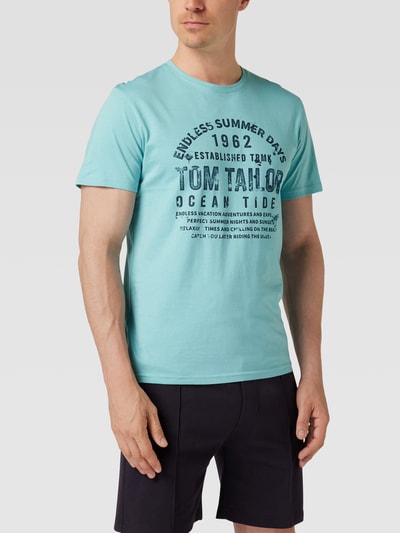 Tom Tailor T-Shirt mit Label-Print Aqua 4