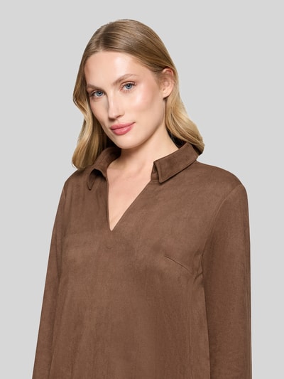Betty Barclay Figurumspielendes Freizeitkleid mit V-Ausschnitt  Cognac 3