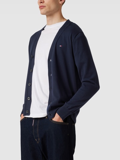 Tommy Hilfiger Cardigan met labelstitching Marineblauw - 4