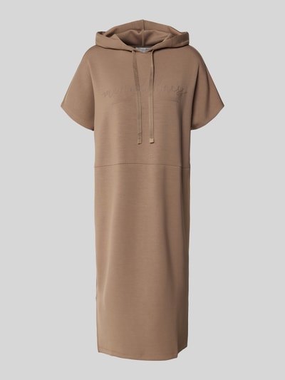 Christian Berg Woman Sweatkleid mit Statement-Print und Kapuze Mittelbraun 2