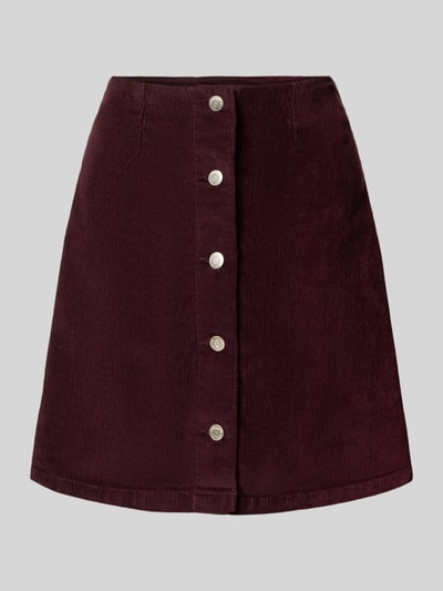 VERO MODA spódnica mini o kroju regular fit z mieszanki bawełny model 'ETTA' Ciemnoczerwony 1