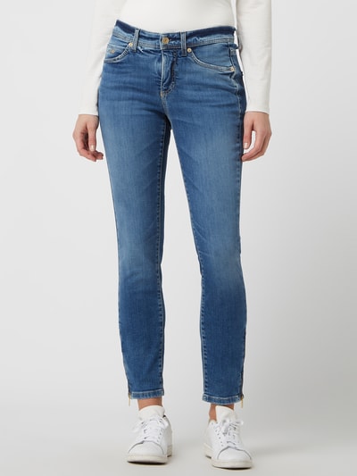 Cambio Jeans met stretch en smalle pasvorm, model 'Parla' Blauw - 4