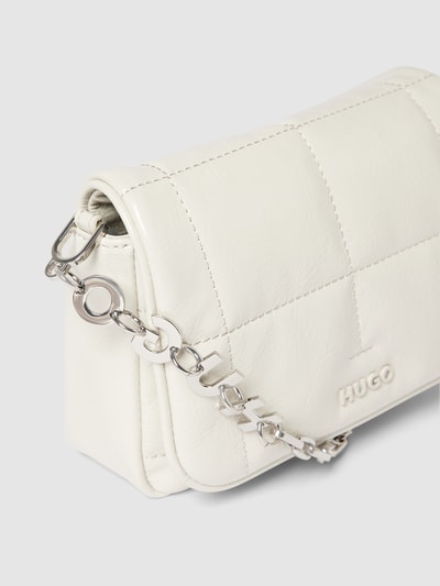 HUGO Handtasche mit kurzem Henkel in metallic Modell 'PAULA' Weiss 3