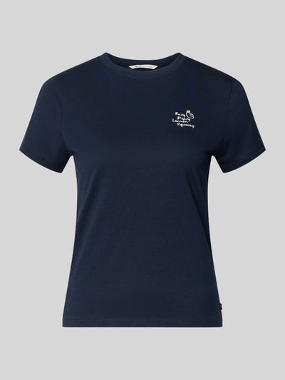Tom Tailor Denim Regular Fit T-Shirt aus reiner Baumwolle  Marine 2