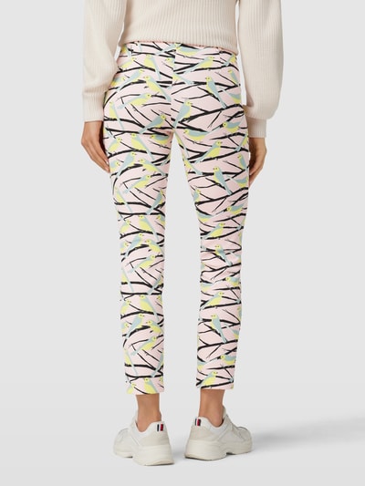 Marc Cain Stoffen broek met all-over motief Petrol - 5