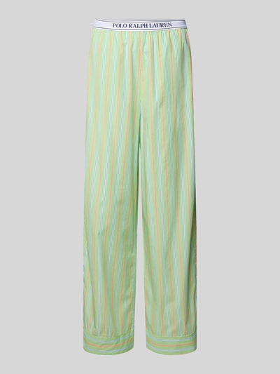 Polo Ralph Lauren Regular Fit Pyjama-Hose aus reiner Baumwolle Modell 'SHIRTING STRIPES' Hellgruen 1